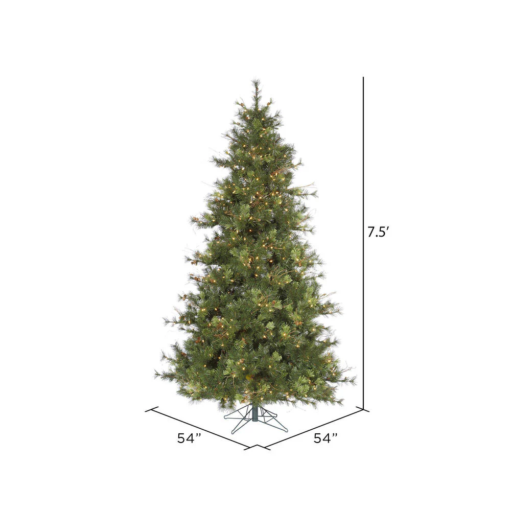 Vickerman 7.5ft. Mixed Country Pine Slim Artificial Christmas Tree in LED Lights - Image 5