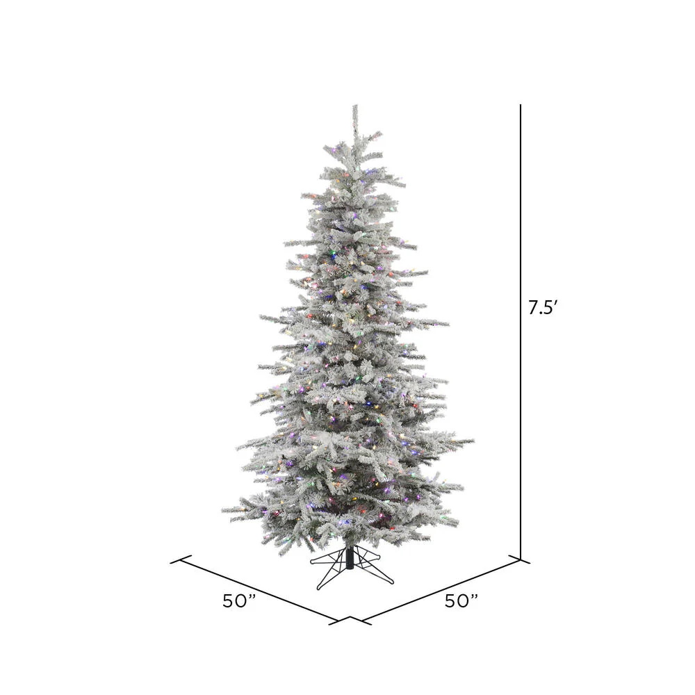 Vickerman 7.5ft. Sierra Fir Slim Artificial ChristmasTree Multi-Colored LED lights - Image 5