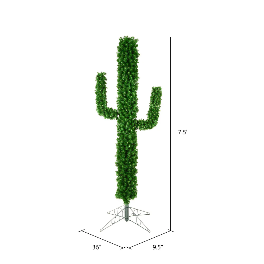 Vickerman 7.5ft. Unlit Cactus Pine Artificial Christmas Tree Unlit - Image 2