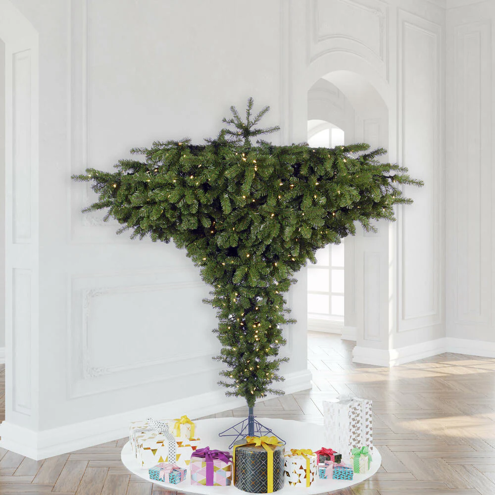 Vickerman 7.5ft. Upside Down Artificial Christmas Tree in LED Lights - Image 2