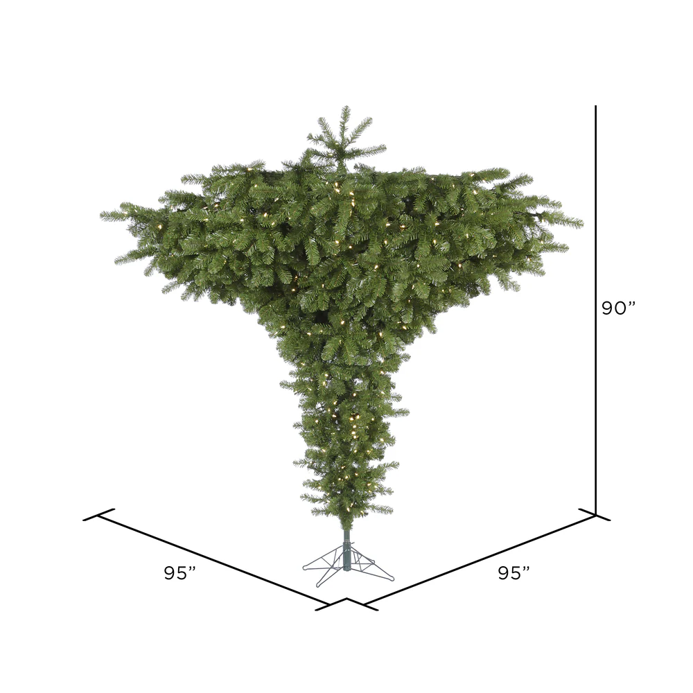Vickerman 7.5ft. Upside Down Artificial Christmas Tree in LED Lights - Image 3