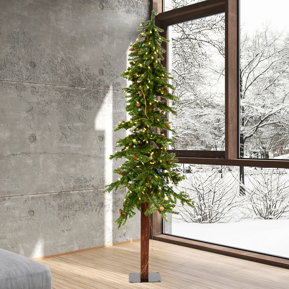 Vickerman 7ft.Alpine Artificial Christmas Tree Warm White Dura-lit LED Lights - Image 3