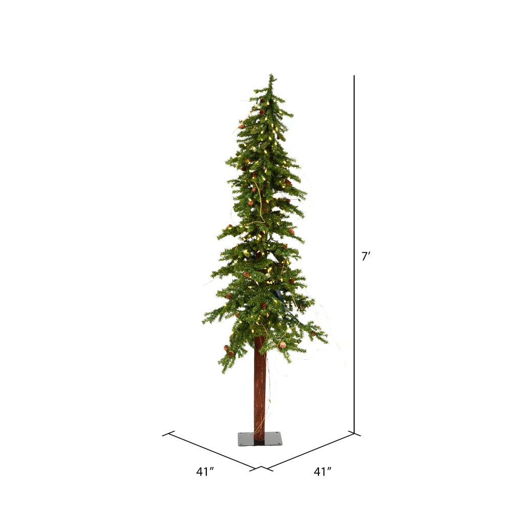 Vickerman 7ft.Alpine Artificial Christmas Tree Warm White Dura-lit LED Lights - Image 4
