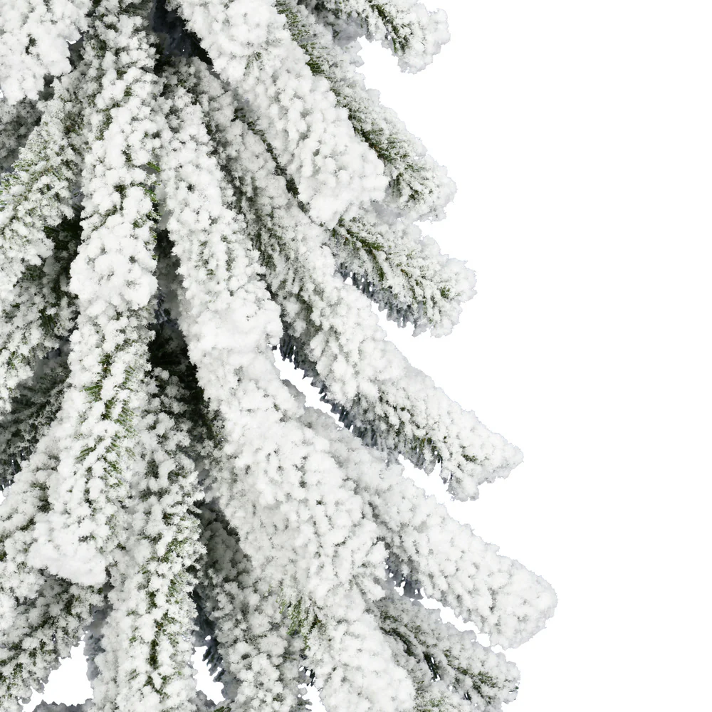 Vickerman 7ft.x 42in. Flocked Alpine Artificial Christmas Tree Unlit - Image 2