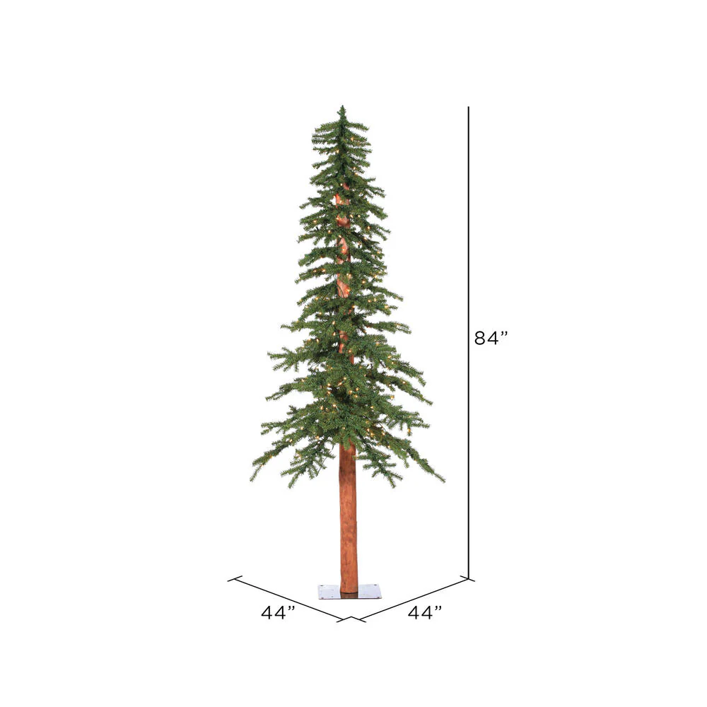 Vickerman 7ft.x 44in. Alpine Artificial Christmas Tree Warm White LED Lights - Image 5