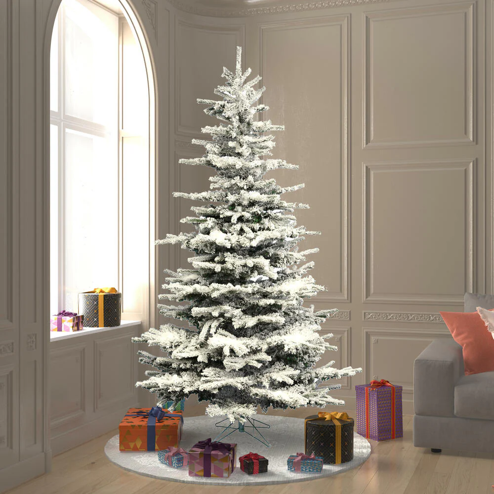 Vickerman 8.5ft. Flocked Sierra Fir Artificial Christmas Tree Unlit - Image 3
