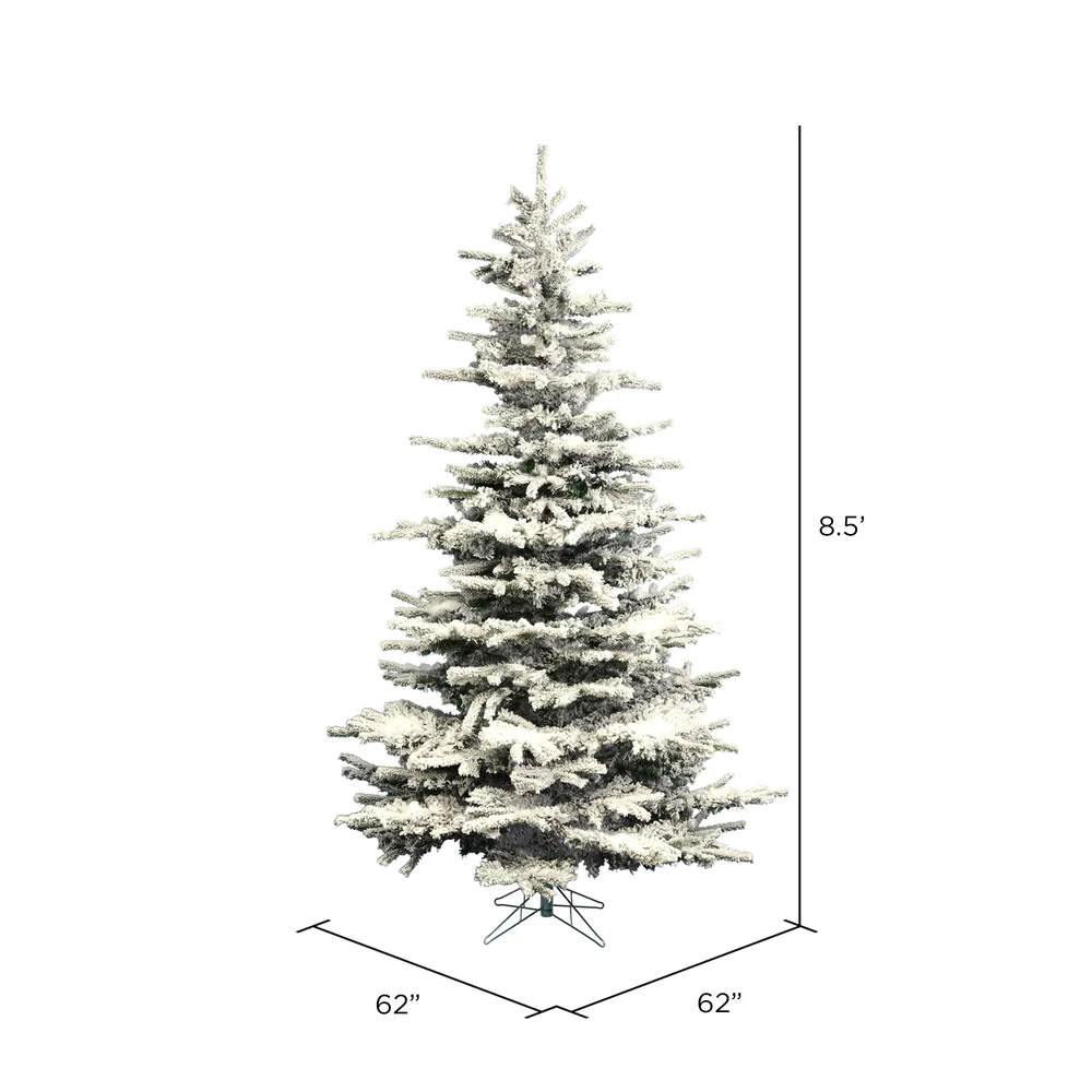 Vickerman 8.5ft. Flocked Sierra Fir Artificial Christmas Tree Unlit - Image 4