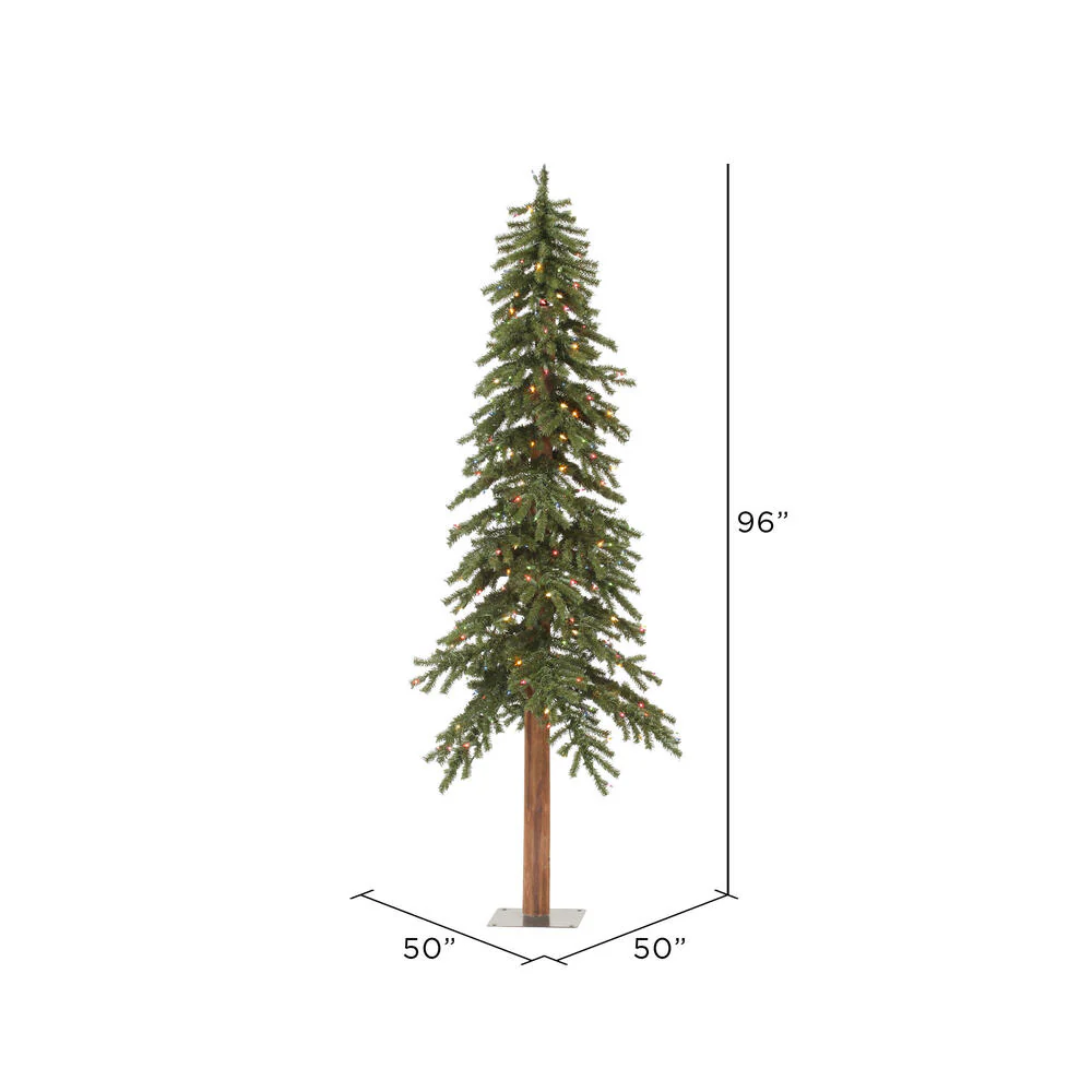 Vickerman 8ft x 50in. Alpine Artificial Christmas Tree Multi-colored LED Lights - Image 3
