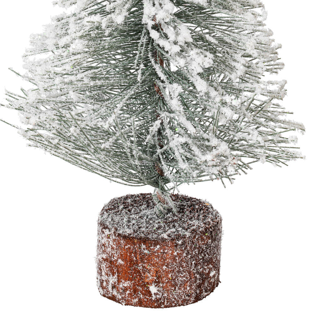 Vickerman 9in. Flocked Village Artificial Christmas tree - Image 3