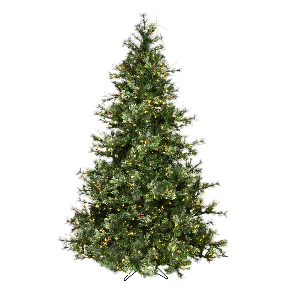 Vickerman 9ft.Mixed Country Pine Artificial Christmas Tree in LED Lights