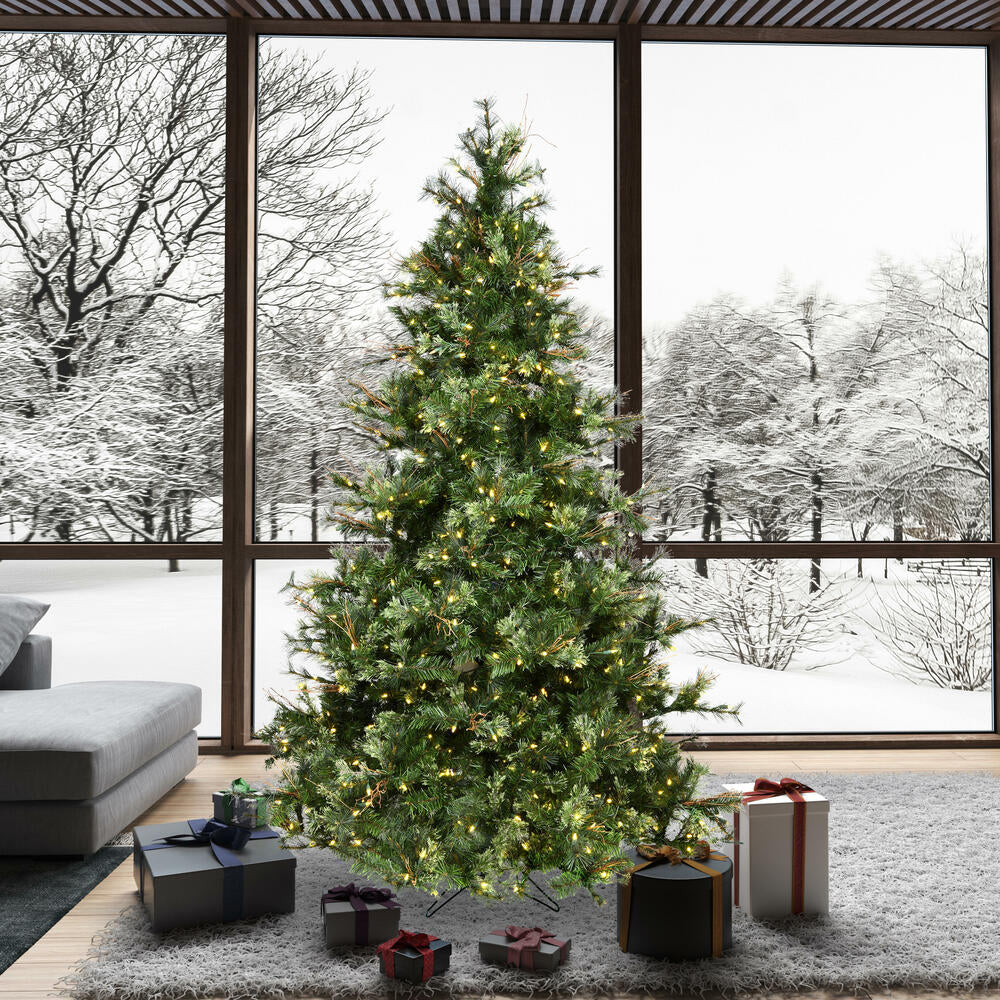 Vickerman 9ft.Mixed Country Pine Slim Artificial Christmas Tree in LED Lights - Image 3