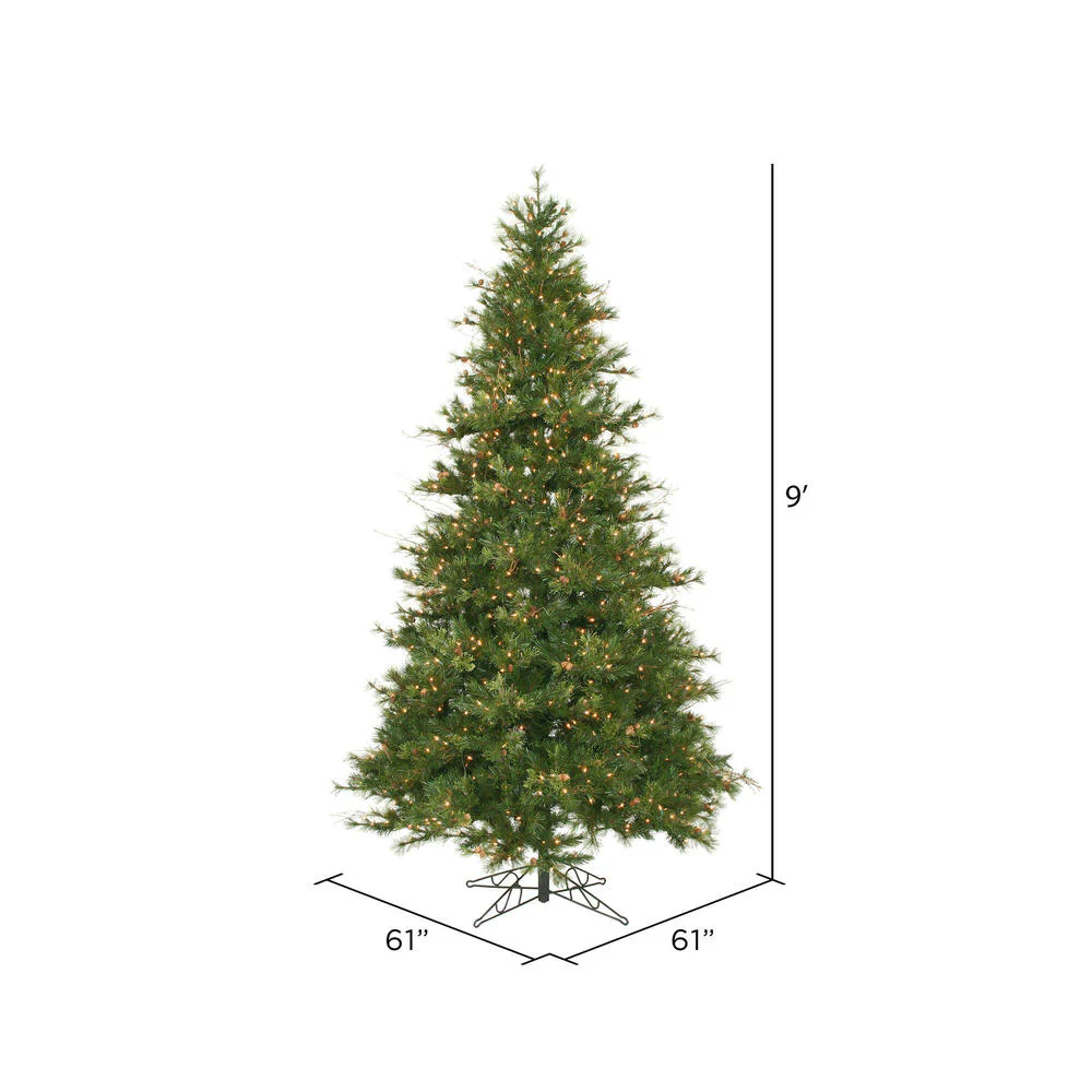 Vickerman 9ft.Mixed Country Pine Slim Artificial Christmas Tree in LED Lights - Image 4