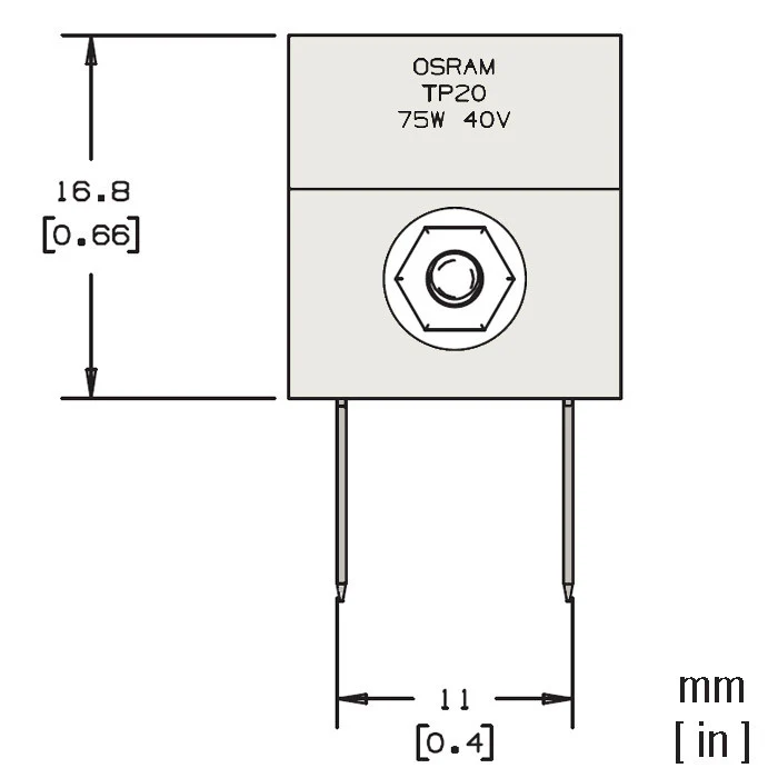 Wedge Base ceramic socket - TP20X Lamp Holder Replacement - Image 3