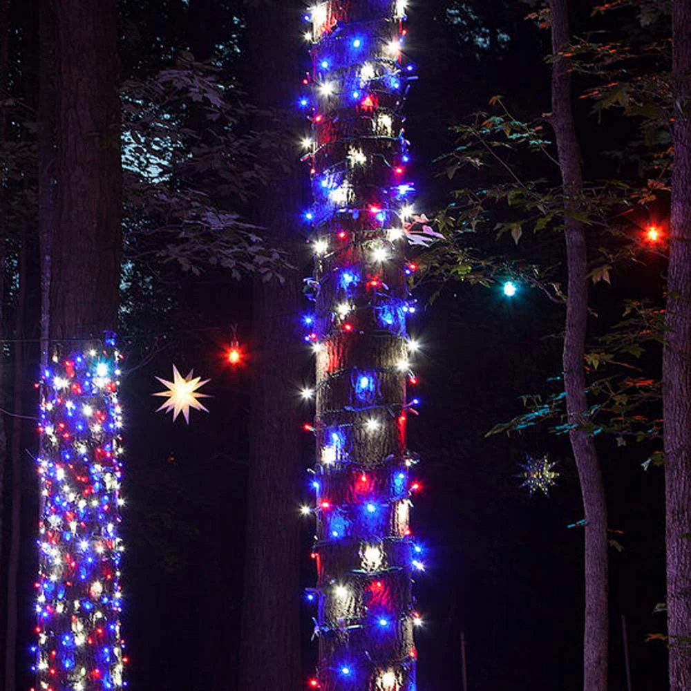 Wintergreen 70 5mm LED Patriotic Red White and Blue Lights 4in. Spacing 120v - Image 6
